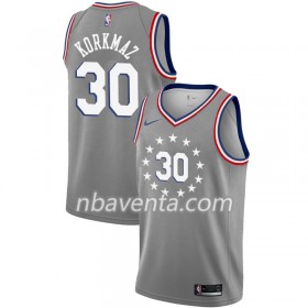 Camiseta Hombre Philadelphia 76ers Furkan Korkmaz 30 2018-19 Nike City Edition Gris Swingman